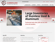 Tablet Screenshot of cumberlandmetals.com